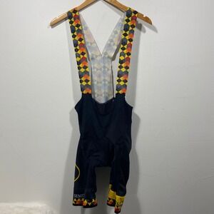Safetti Seminole Cyclists Mens Cycling Bib Shorts Black Yellow Rule #5 Size M